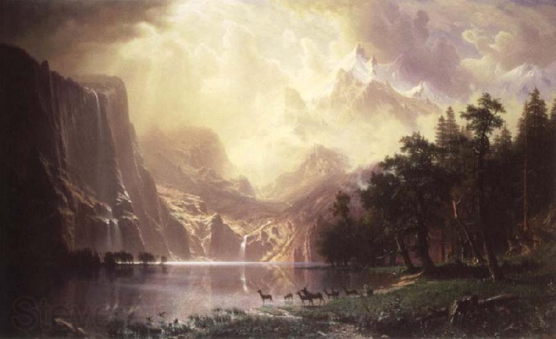 Albert Bierstadt During the mountain Spain oil painting art